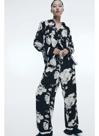 اتش اند ام Drawstring twill trousers
