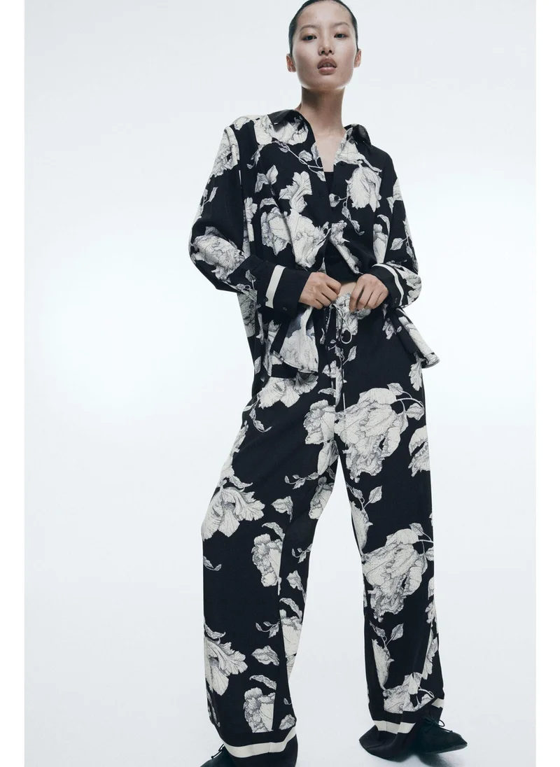 H&M Drawstring twill trousers