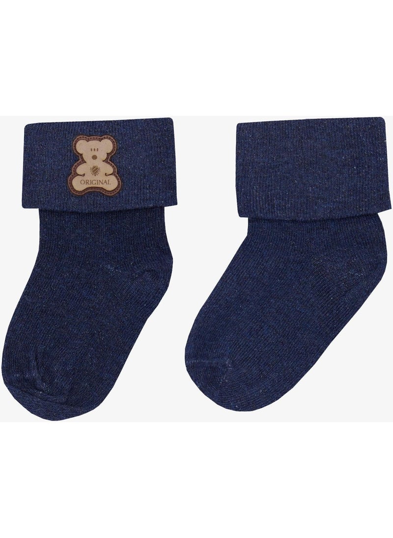 Katamino Baby Boy Sock Socks Teddy Bear Amalı 0-18 Months, Dark Blue  - Image 1