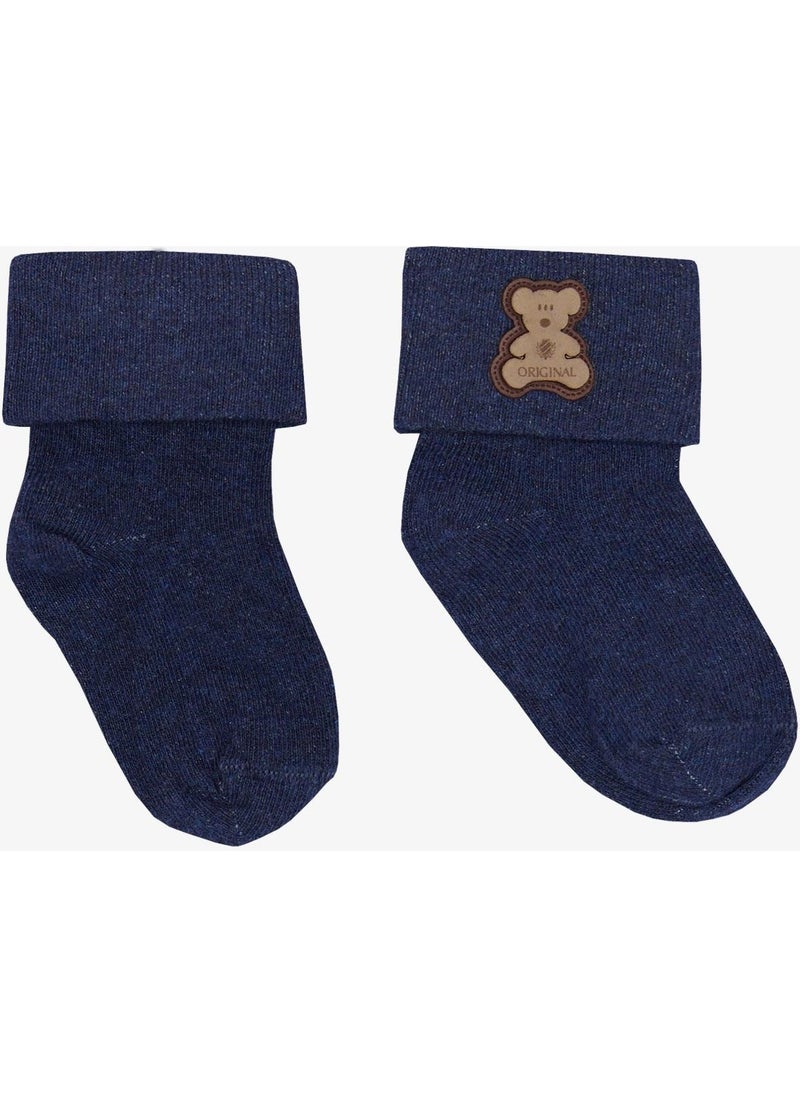 Katamino Baby Boy Sock Socks Teddy Bear Amalı 0-18 Months, Dark Blue  - Image 4