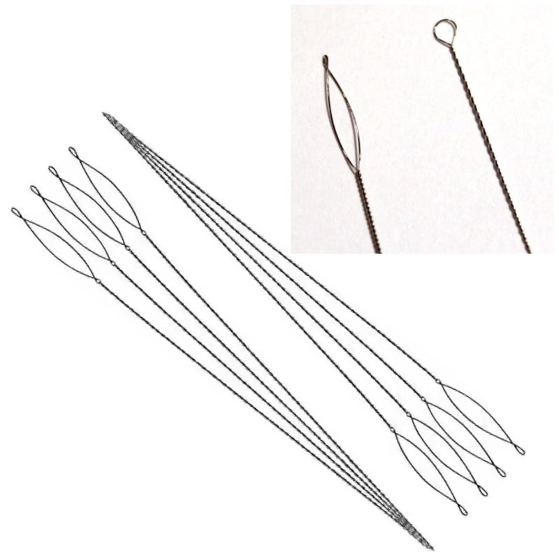 Domick 8 Pcs Stainless Steel Collapsible Eye Beading Needles (0.36MM 8 PCS) - Image 1