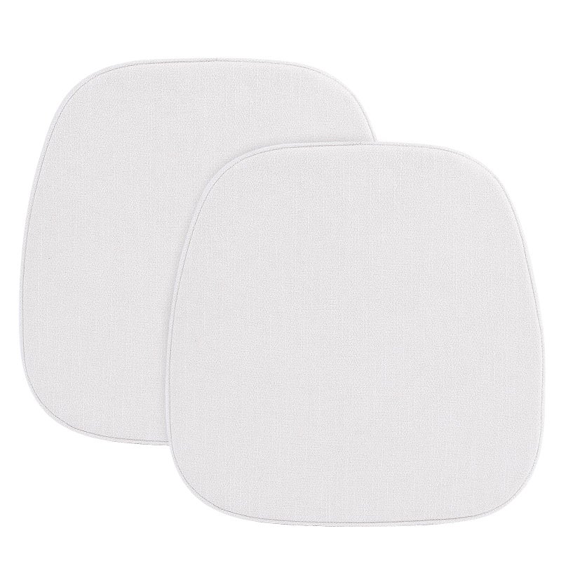 baibu 14In Metal Chair Cushion with Ties Set of 2 NonSlip Metal Dining Chair Pads Kitchen Seat Cushions with Machine Washable Cover 14x14x15in White
