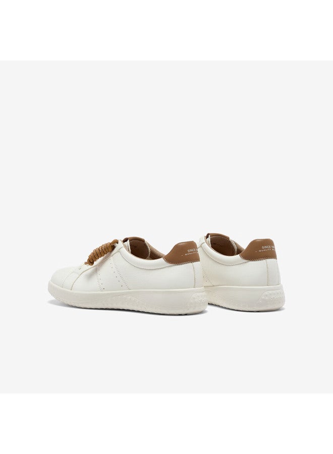 Bata Bata Women's White Sneakers Spring Autumn Breathable Sports Casual Shoes Wrvm2cm5 Beige Brown Size 34 - Image 4