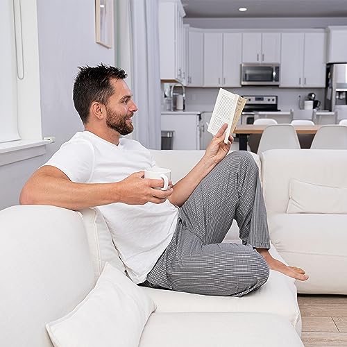 CYZ Mens 100% Cotton Pajama Pants Sleep Lounge Pajamas for Men Woven pj Pants - Image 4