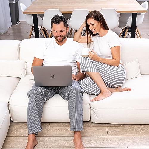CYZ Mens 100% Cotton Pajama Pants Sleep Lounge Pajamas for Men Woven pj Pants - Image 5