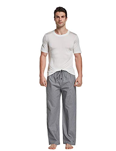 CYZ Mens 100% Cotton Pajama Pants Sleep Lounge Pajamas for Men Woven pj Pants - Image 3
