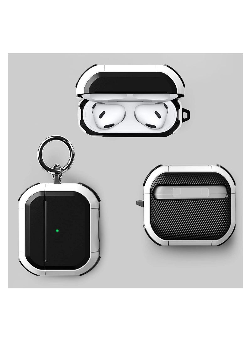 Airpods 3 Case(2021) with Keychain,Full-Body Rugged Military Grade Protective Cover for Airpods 3rd Generation(2021),Shock Absorption Corner Design,Durable Armor Case - Image 4