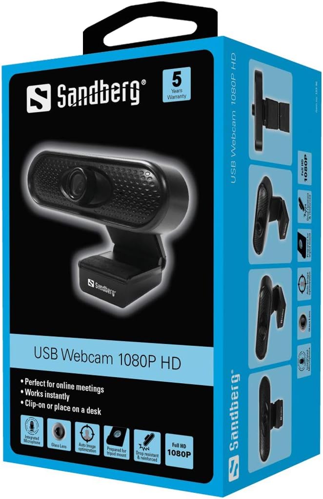 Sandberg USB Webcam 1080P HD 333-95 - Image 2