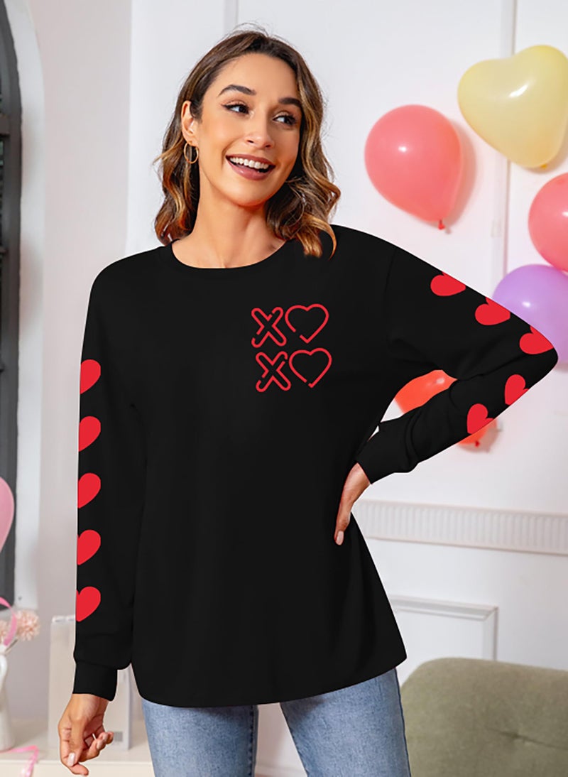 CAZYCHILD Valentines Day Shirt for Women: Love Heart Graphic Long Sleeve Valentine Pullover Tops Casual Valentines Gifts - Image 4