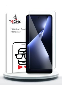 Techie HD Tempered Glass Screen Protector for Tecno Pova 5 Pro - Anti Reflection Anti Bubbles 9H Hardness 0.33 mm Rounded Edges Easy Installation  - Image 1