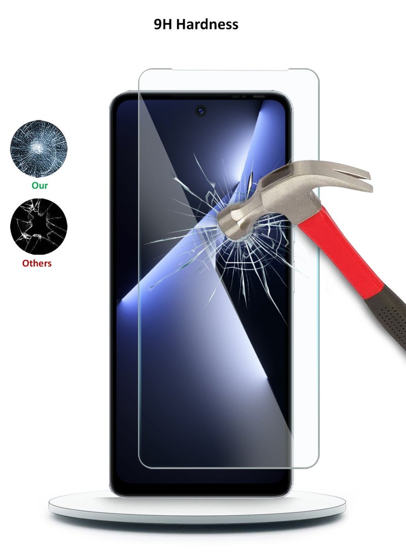Techie HD Tempered Glass Screen Protector for Tecno Pova 5 Pro - Anti Reflection Anti Bubbles 9H Hardness 0.33 mm Rounded Edges Easy Installation  - Image 5