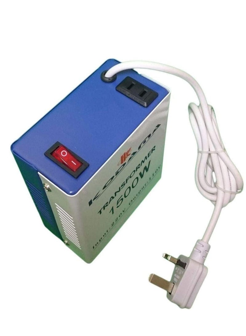 KODAMA Transformer 1500 Watt Universal 3 Pin UK Power Cord with Safety Fuse Included Plug Transformer 220V To 110V Step Down Power Converter Voltage Output Voltage is 110V Multi Color - Image 3