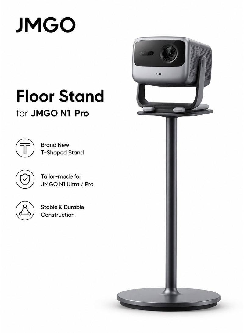 JMGO Projector Floor Stand, Adjustable, For N1 PRO, 360 Degree Rotation, Cable Management, Aluminum Alloy, Silver - Image 5