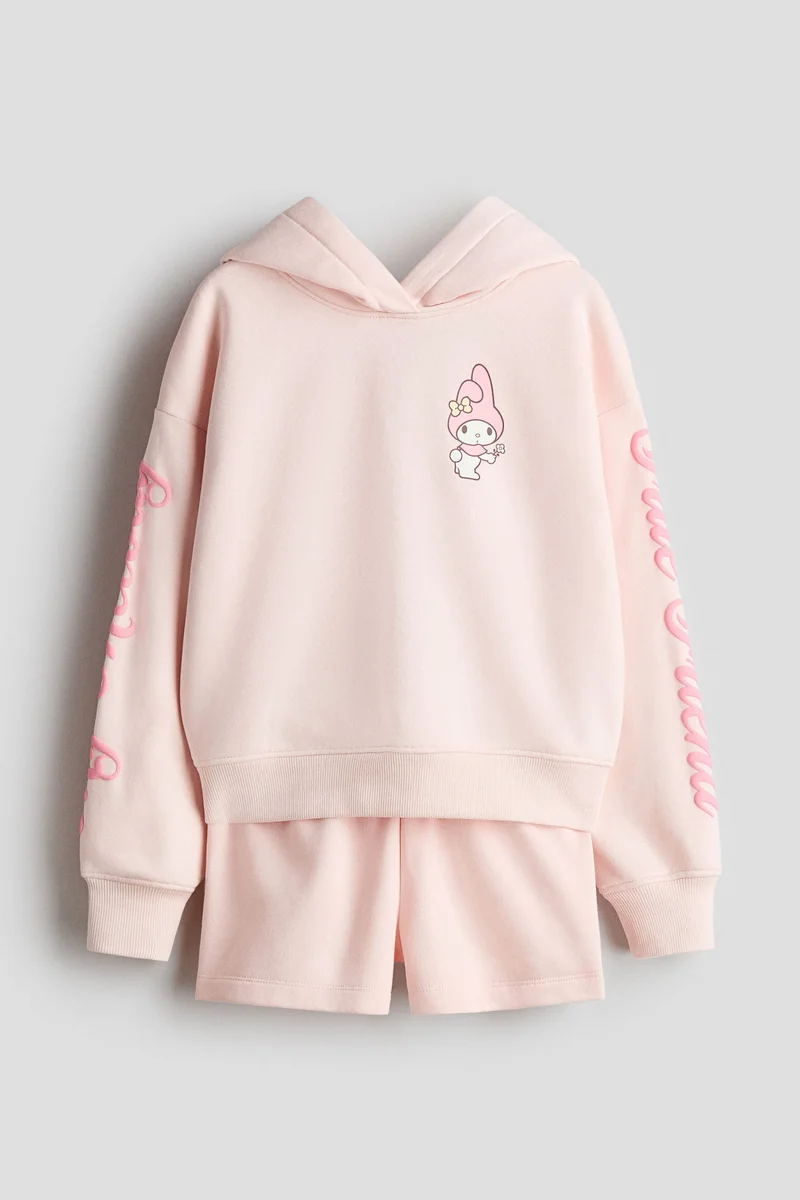 H&M 2-piece printed sweatshirt set