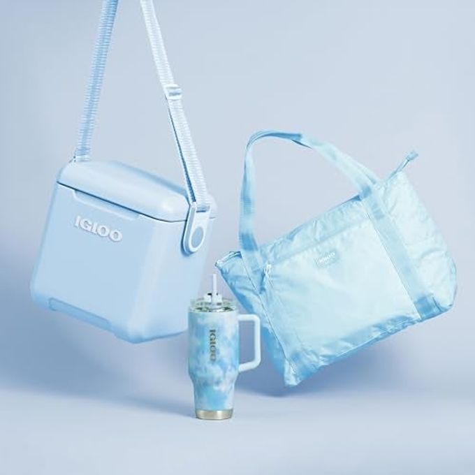 Igloo Powder Blue 11 Qt Tag-Along Too Strapped Picnic Style Cooler - Image 3