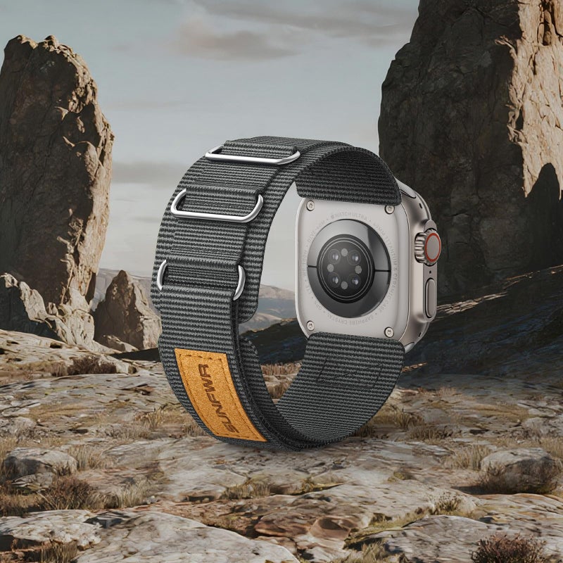 SUNFWR Rugged Nylon Band for Apple Watch 42mm(Series 11/10) 41mm 40mm 38mm Men,Velcro Tactical Military Strap for iWatch Series 11/10/9/8/7/6/5/4/3/2/1/SE - Image 2