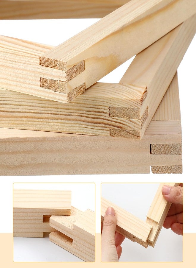 Hotop 12 Set Stretcher Bars for Needlework 6 Size Wooden Canvas Stretcher Bars for Needlepoint Embroidery Stitch Frame Set Bundle with Crafts - Image 3