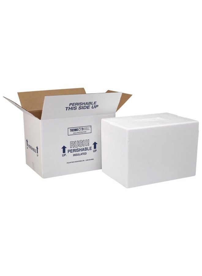 227C Thermo Chill Insulated Carton with Foam Shipper, Medium, 15.5" Length x 13.75" Width x 10.5" Depth (Case of 2)