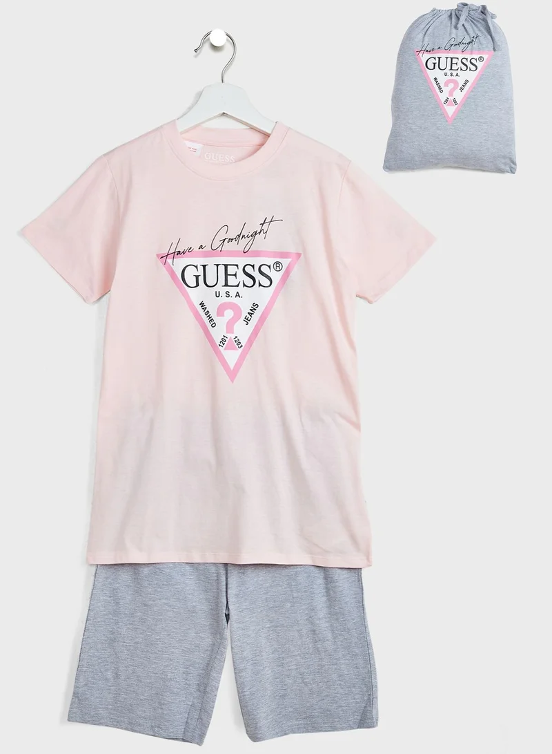 GUESS Kids Logo T-Shirt & Shorts Set