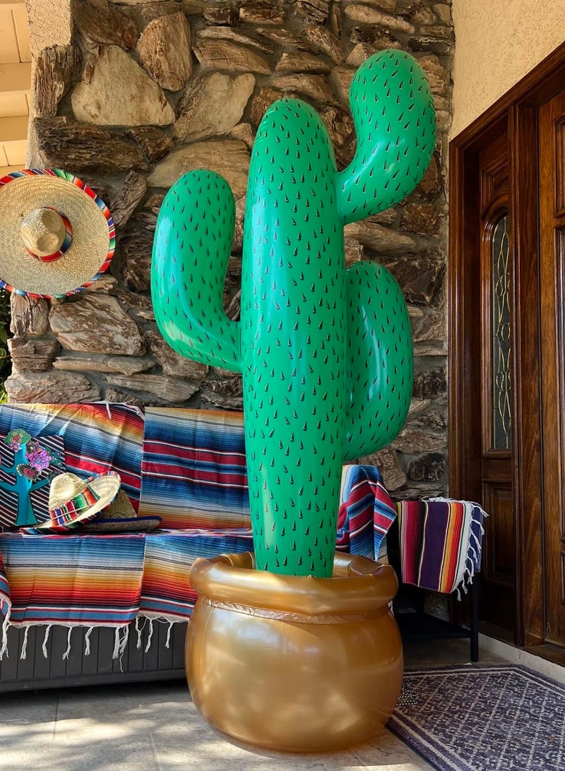 GiftExpress Inflatable 76" Jumbo Cactus Prop Decor, Giant Cactus Tree for Mexicano Fiesta Theme Party Decor, Cinco De Mayo Prop, Hawaiian Pool Party, Desert Western Cowboy Theme Decoration - Image 1