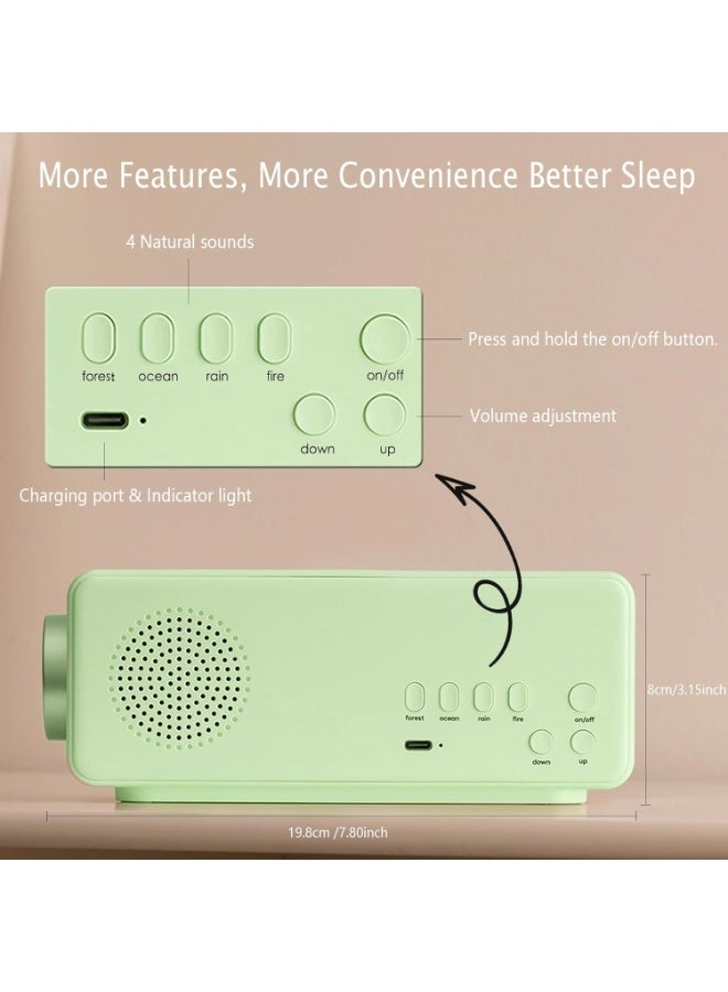 White Noise Sound Machine-4 in1 Night Light Sound Machine for Sleep,Sound Machine/Light-up Painting/Bluetooth Speaker/Wireless Charging,4 Soothing Sounds,for Baby,Kids,and Adults（green） - Image 3