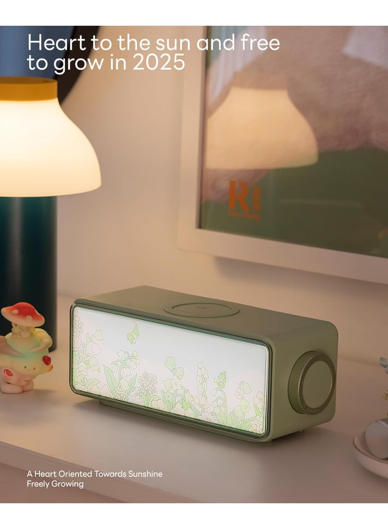 White Noise Sound Machine-4 in1 Night Light Sound Machine for Sleep,Sound Machine/Light-up Painting/Bluetooth Speaker/Wireless Charging,4 Soothing Sounds,for Baby,Kids,and Adults（green） - Image 5