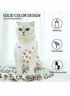 SYOSI Cat Professional Surgical Recovery Suit, E-Collar Alternative for Cats Dogs,After Surgery Wear, Pajama Suit,Home Indoor Pets Clothing Football 12-15 lbs  - Image 3