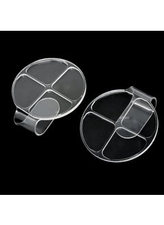 Yueton yueton 2PCS Acrylic Makeup Mixing Tray Makeup Palette Spatula Eyeshadow Makeup Hand Palette Nail Art Transparent Palette Hand Makeup Mixing Palette Cosmetic Foundation Dish for Makeup Foundation 