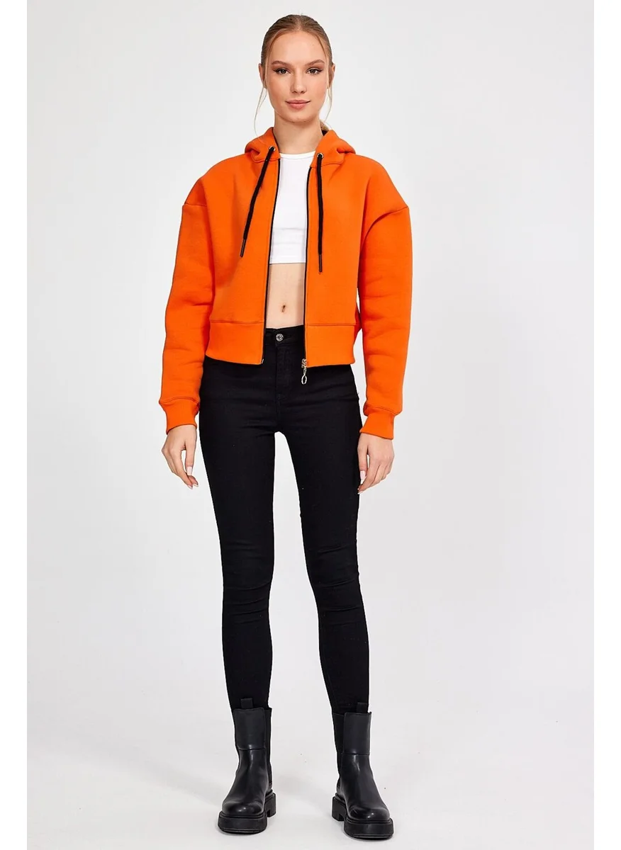 Alexander Gardi Hooded Raised Crop Cardigan (B23-31303)