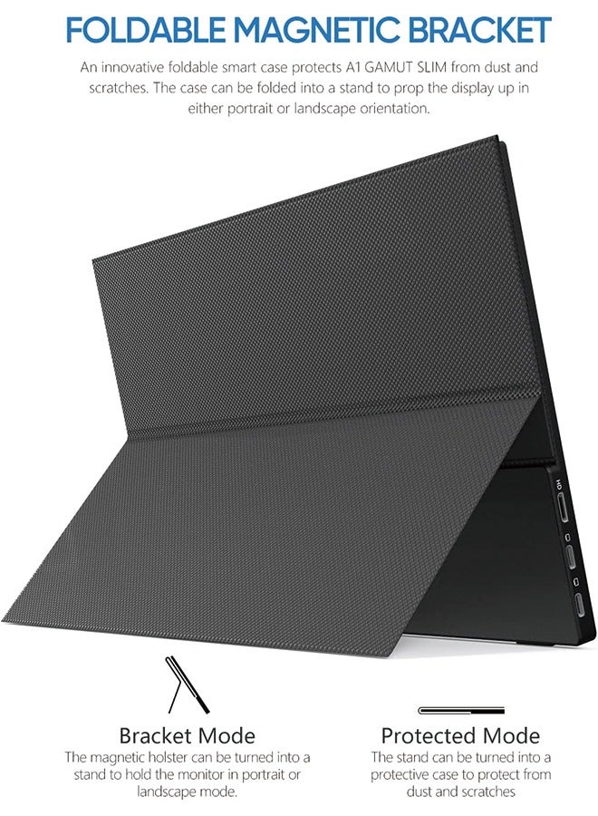Portable Monitor, 14.0 Ultra Slim Portable Laptop Monitor FHD 1080P External Display with Dual Speakers Second Screen for Laptop PC Phone Xbox PS4/5 Switch  - Image 5