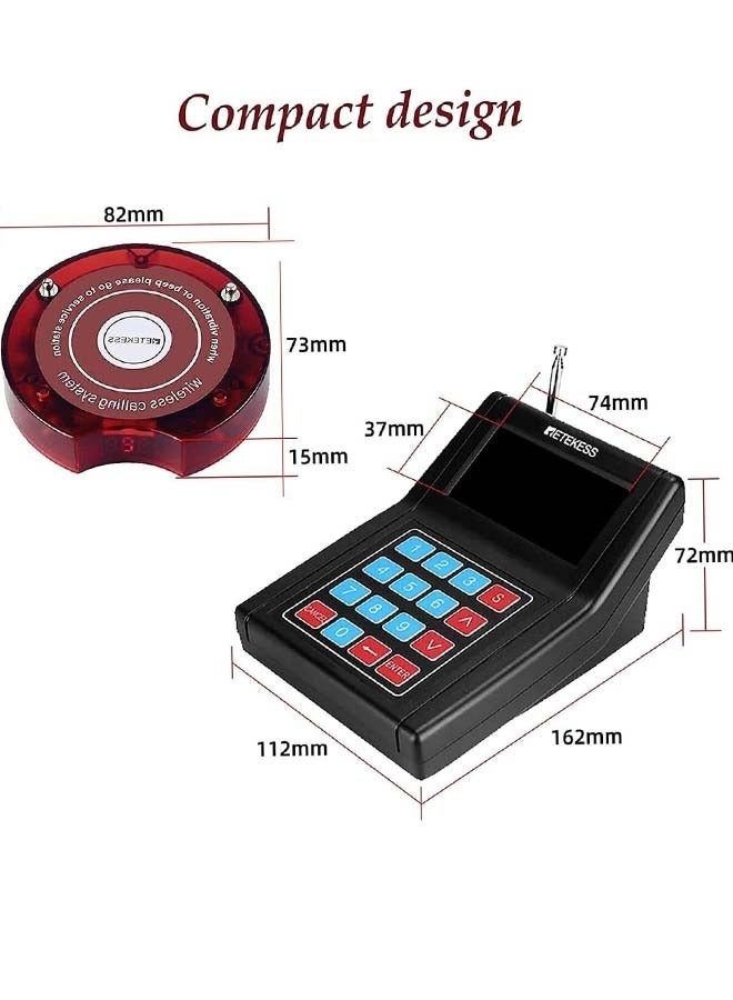 Retekess Pager a wireless pager for customers in restaurants and cafes from Retekess, 20 devices + 1 keyboard + 2 charging base - Image 3