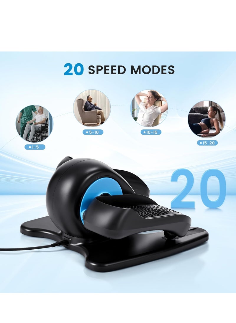 XiuWoo Intelligent elliptical trainer, exercise trainer, pedal trainer, with automatic and manual mode, LCD display, Large anti-slip pedals, Stepper for office and home movement, black  - Image 3