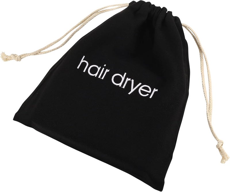 ERKXD Hair Dryer Bags Drawstring Bag Container Hairdryer Bag for travel bathroom (Black) - Image 1