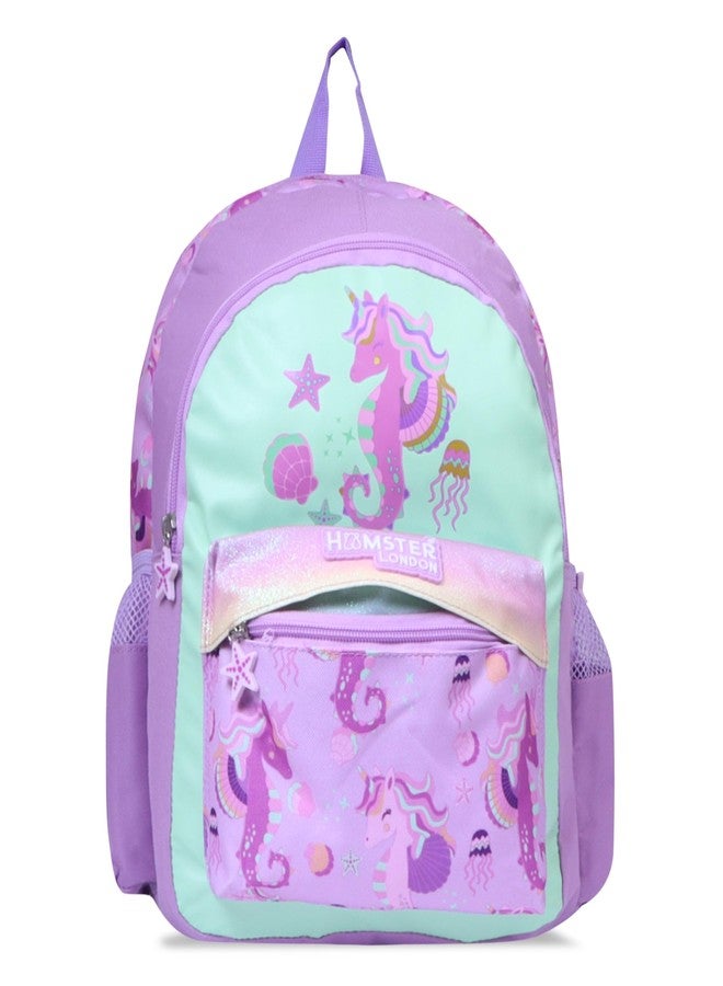HAMSTER London Twinkle Horn Unicorn Backpack Small - Adorable 10L Compact School Bag in Purple | Durable PU Material, Water-Resistant | Comfortable Fit with Padded Straps | (W10cm x H35cm x L25cm) - Image 1
