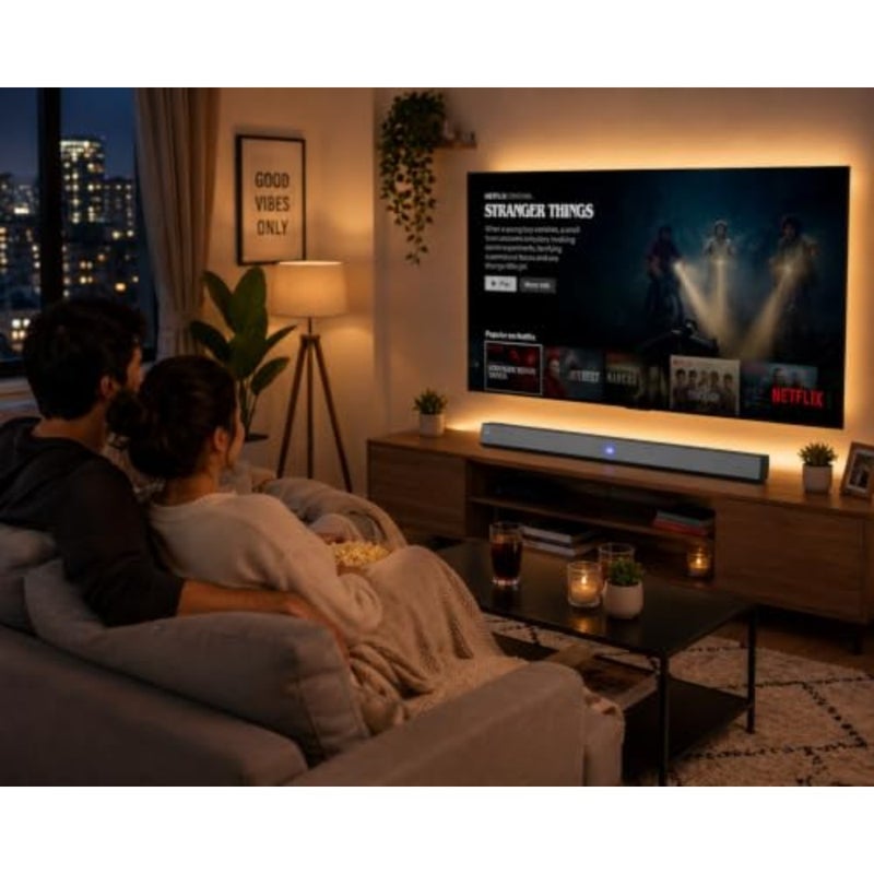 Engage Bar 131 Sound Bar, 60W RMS 1000W PMPO Powerful Audio Output, 2.0 Channel, AUX, USB, Optical Input, UX Input, Bluetooth 5.3 Connectivity, Black - Image 4