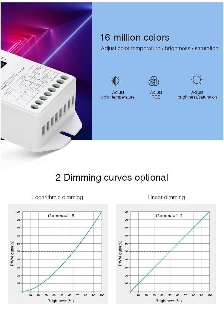 protium DC12~24V DL-X DALI 5 in 1 LED Controller (DT8) - Image 2