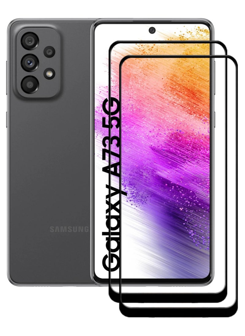 ACLIX 2 Pieces Antistatic ESD Dustproof Premium Quality High Definition Tempered Glass Screen Protector Designed For Samsung Galaxy A73 5G - Image 1