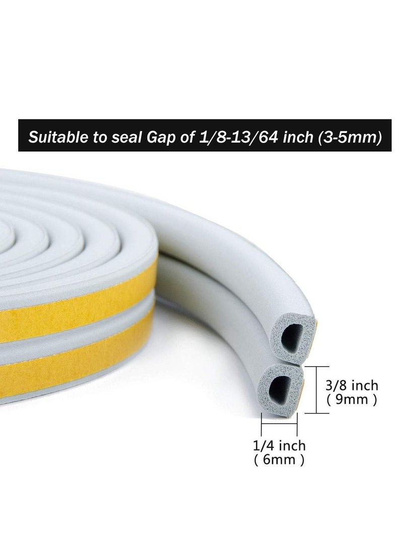 Arabest - Door and Window Indoor Soundproof and Windproof Self Adhesive Foam Weather Stripping Gray 6 Meters - Image 1