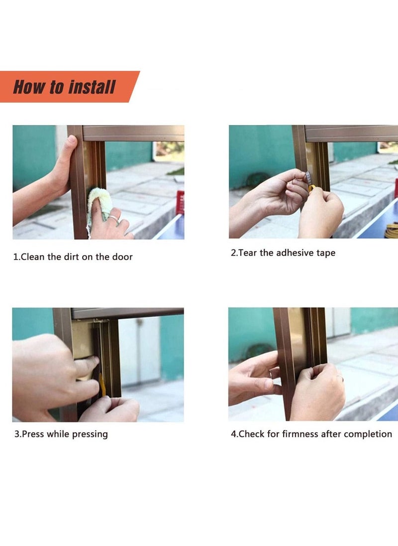 Arabest - Door and Window Indoor Soundproof and Windproof Self Adhesive Foam Weather Stripping Gray 6 Meters - Image 1