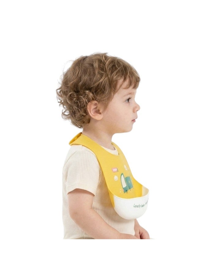 Bambimici Lovely Baby Treasure Silicone Bib - Truck Graphic - Image 3