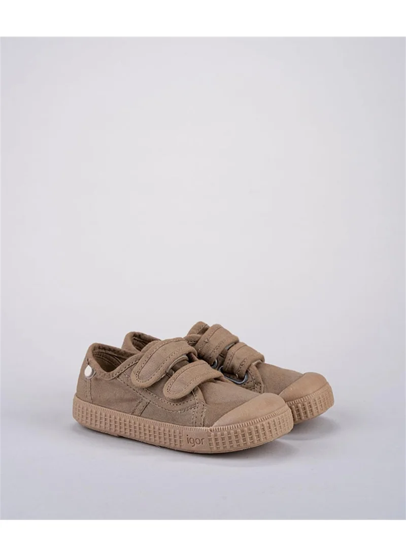 Igor Berri V Mc Kids Summer Linen Shoes Taupe S10296-183 V1