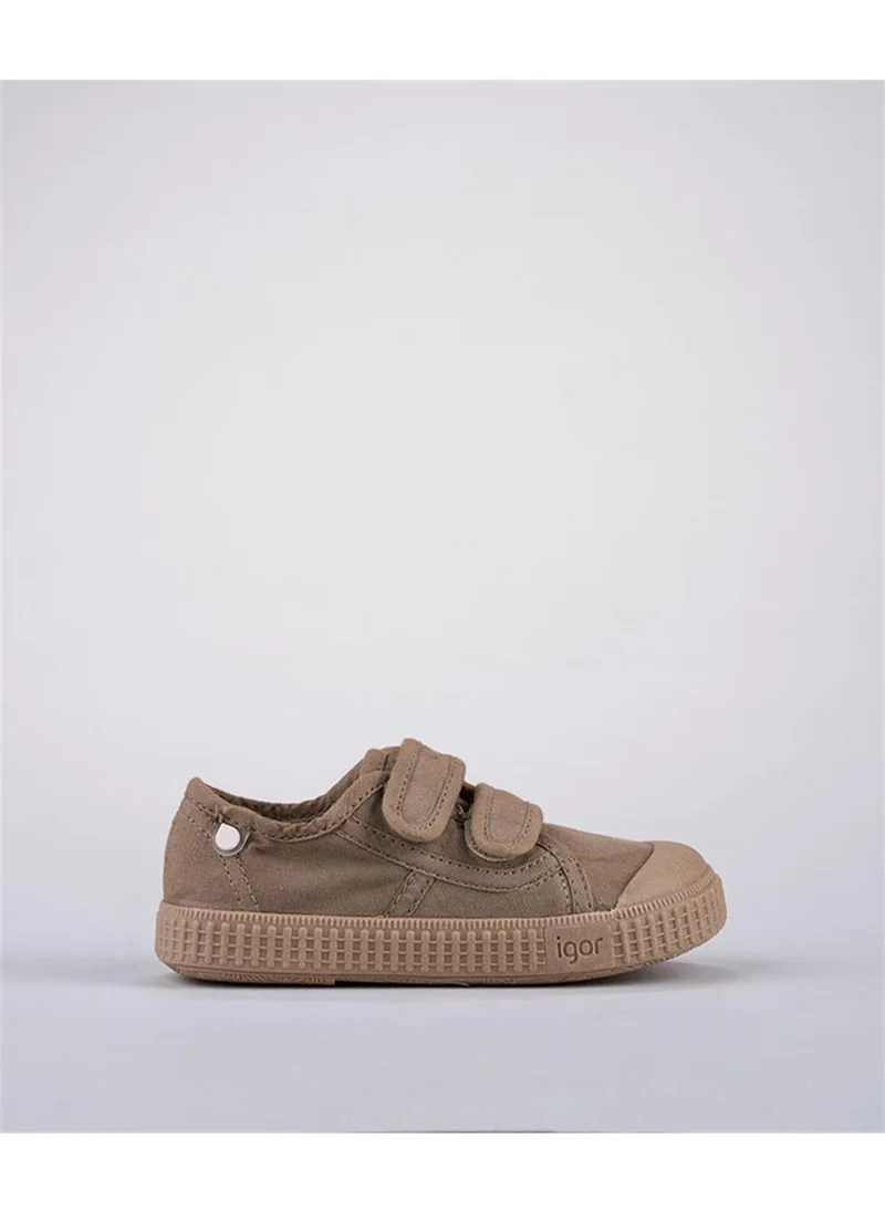 Igor Berri V Mc Kids Summer Linen Shoes Taupe S10296-183 V1