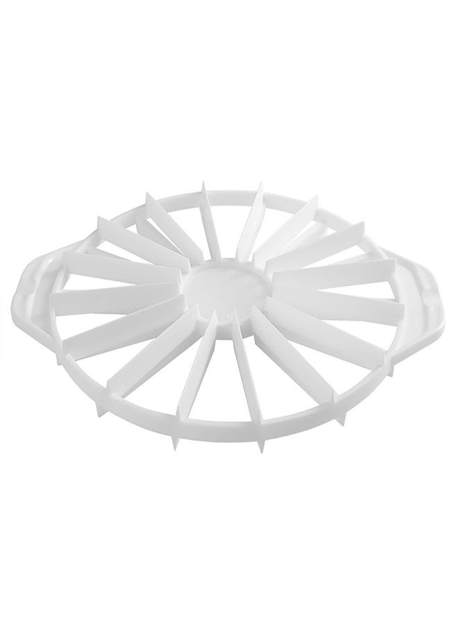 CTWHA Round Cake Slicer Cake Divider Even Slicer Eco Friendly Plastic Baking Tools for 10 or 12 Portions White - Image 2