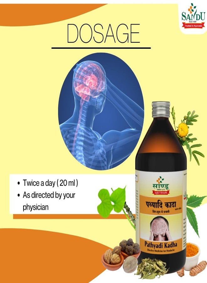 Sandu Pharmaceuticals Ltd Pathyadi Kadha | For various Headaches and Migraine (200 ml) - Image 5