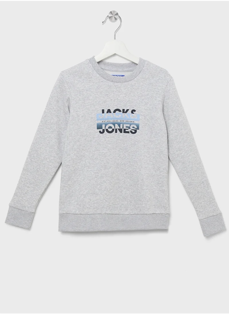 Jack & Jones Junior Youth Crew Neck Graphic Sweatshirt