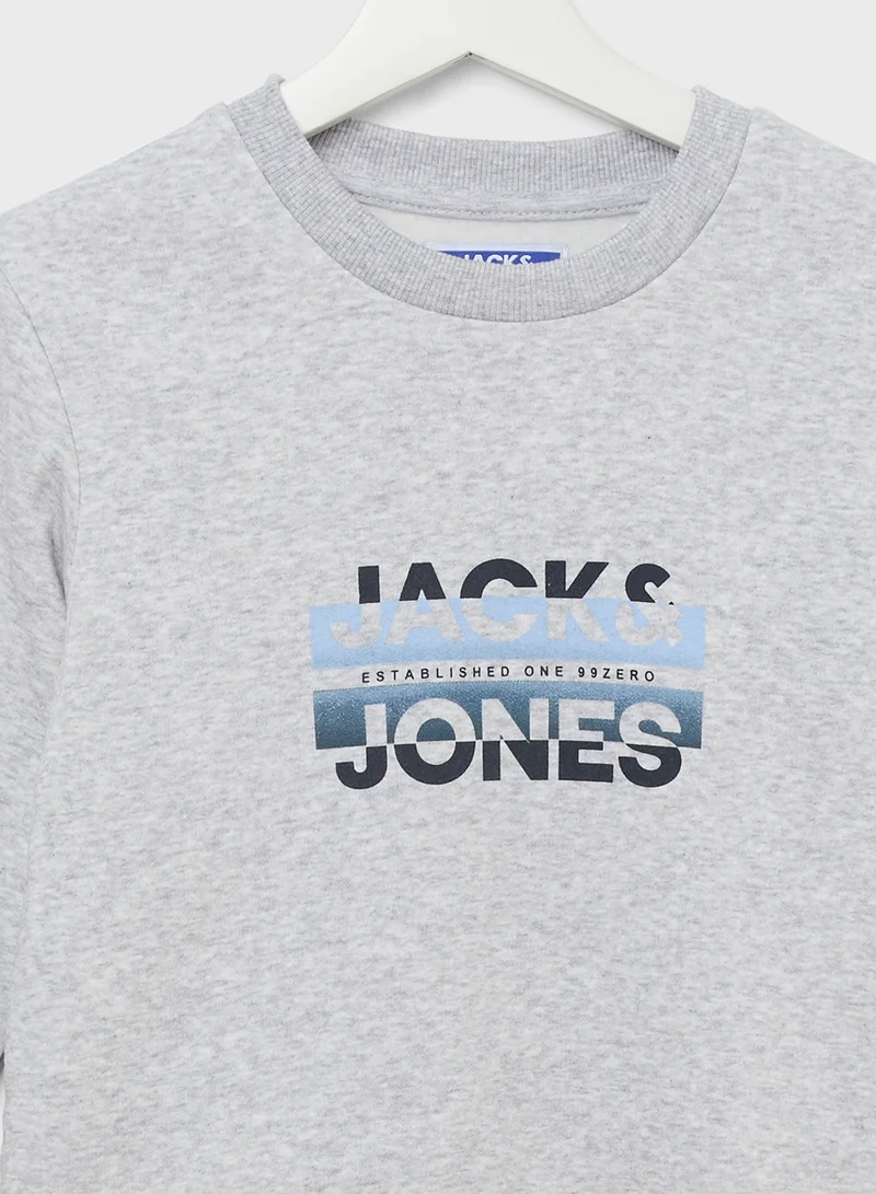 Jack & Jones Junior Youth Crew Neck Graphic Sweatshirt