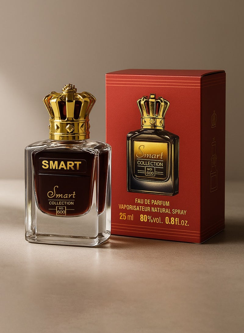 Smart collection Luxury Long Smart Collection Perfume No. 600 for Men 25ml | Aromatic Amber & Vanilla Fragrance | Eau De Perfume - Image 1