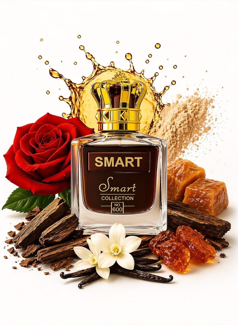 Smart collection Luxury Long Smart Collection Perfume No. 600 for Men 25ml | Aromatic Amber & Vanilla Fragrance | Eau De Perfume - Image 1