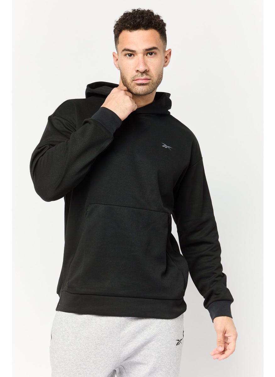 Reebok Men Sportswear Fit Long Sleeves Training Hooded, Black  - Image 1