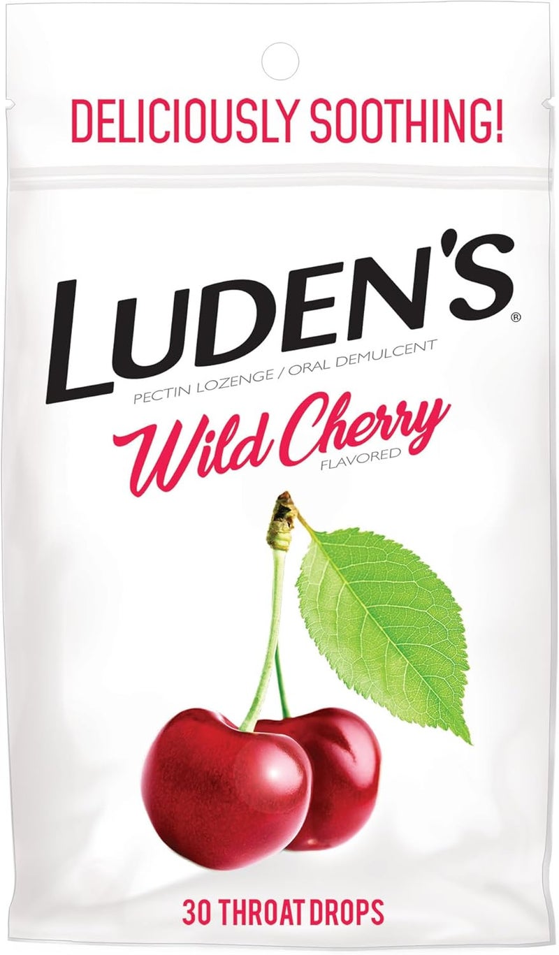 LUDEN'S Ludens Wild Cherry Throat Drops  Deliciously Soothing  30 Drops  1 Bag - Image 1